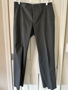 Express Men's Black Dress Pants - Sleek Flat Front